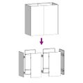 vidaXL Nástenné čelo postele sivé 108x3x60 cm masívna borovica