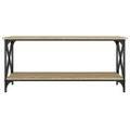 vidaXL Konferenčný stolík dub sonoma 100x45x45cm sprac. drevo a železo