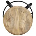 vidaXL Barové stoličky 2 ks 52 cm mangovníkový masív