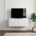 vidaXL Nástenná TV skrinka 59,5 x 41 x 30 cm Biela Kompozitné drevo
