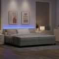 vidaXL LED box s pružinami Svetlosivá 200 x 200 cm Zamat