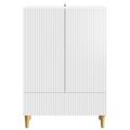 vidaXL Servírovacia skriňa Biela 66 x 34,5 x 95 cm Kompozitné drevo