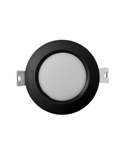 Q-50M LED panel 3W 330lm 4000K čierny - kruhový vstavaný Qtec