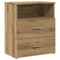 vidaXL Nočné stolíky 2 ks dub artisan 50x32x60 cm kompozitné drevo