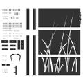 vidaXL Záhradná brána 110 x 130 cm Povrchovo upravená oceľ Zamykateľné