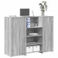 vidaXL Recepčný stôl sivý dub sonoma 135x50x103,5 cm kompozitné drevo