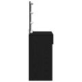 vidaXL Toaletný stolík Čierny dub 100 x 40 x 130 cm Kompozitné drevo