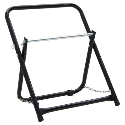 vidaXL Vozík na bubon na hadicu 48 cm 45 kg čierny práškovaná oceľ