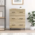 vidaXL Zásuvkový kabinet Dub sonoma 66 x 34,5 x 89,5 cm