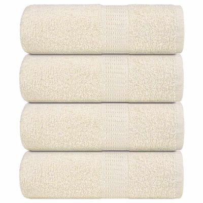 vidaXL Uteráky pre hostí FROGN 4 ks krémové 30x50 cm 360 g/m²