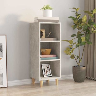 vidaXL Komoda betónovo sivá 34,5x32,5x90 cm spracované drevo