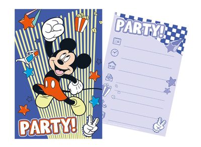 Sada párty 5 pozvánok + 5 obálok Mickey Mouse