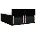 vidaXL Posteľný rám boxspring s matracom čierny 180x200 cm látka