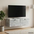vidaXL Nástenná TV skrinka Nástenný Betónovo sivá 99 x 41 x 30 cm