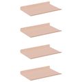 vidaXL Závesná polica 4 ks Ružová 30 x 18 x 2,5 cm Oceľ
