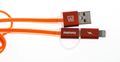 Remax AA-1147  AURORA 2in1 dátový USB kábel, oranžový