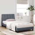 vidaXL Posteľ s matracom Hanko tmavosivý 100x200 cm zamat