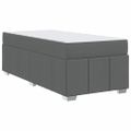 vidaXL Rám postele s matracmi Tmavo šedá 80 x 200 cm látka