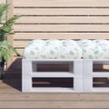 vidaXL Poduška na paletovú pohovku vzor listov 50x50x12 cm látka