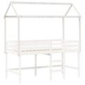 vidaXL Strecha na detskú posteľ biela 217x95,5x159 cm borovicový masív