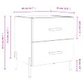 vidaXL Nočný stolík dub sonoma 40x35x47,5 cm kompozitné drevo