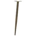 vidaXL Nohy konzolového stolíka, kužeľovitý tvar, 4 ks, prírodná oceľ, 72-73 cm, oceľ