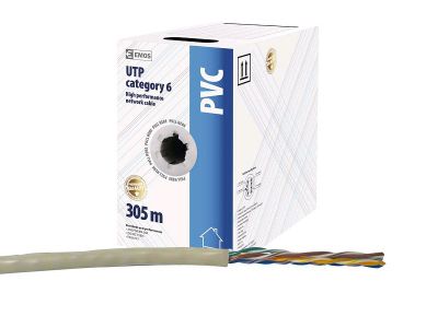 UTP kabel CAT 6 PVC EMOS měděný 305m
