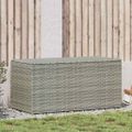 vidaXL Záhradný úložný box sivý 100x50x50 cm polyratanový