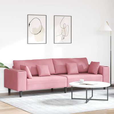 vidaXL Pohovka Ružová 250 x 77 x 76 cm Zamat