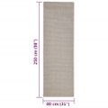 vidaXL Koberec prírodný sisal 80x250 cm pieskový
