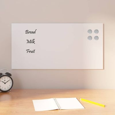 vidaXL Nástenná magnetická tabuľa biela 60x30 cm tvrdené sklo