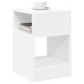 vidaXL Koncový stôl 2 ks Biela 30,5 x 30 x 45 cm Kompozitné drevo