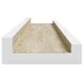 vidaXL Nástenné police 2 ks, biele a dub sonoma 60x9x3 cm