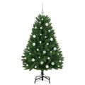 vidaXL Umelý Sklápací Vianočný Stromček Zelená 150 cm PVC a oceľ