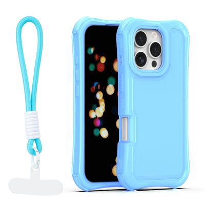 Puzdro Safepop s remienkom pre iPhone 16 Pro Max 6,9" modrá