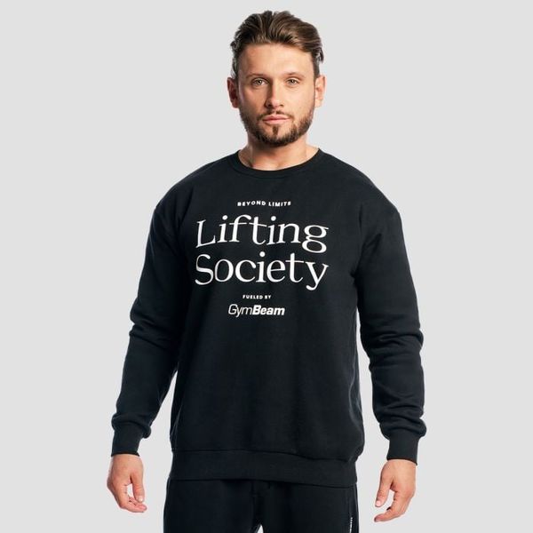Mikina Lifting Society Black - GymBeam, veľkosť L