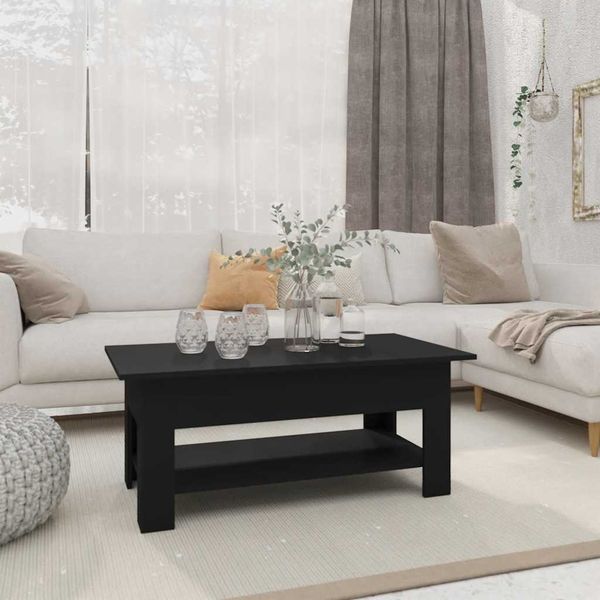 vidaXL Konferenčný stolík čierny 102x55x42 cm kompozitné drevo