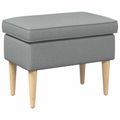 vidaXL Taburetka Svetlosivá 55 x 35 x 41 cm Polyester