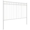 vidaXL Prvok plotu ASSEN 170 x 150 cm Oceľ Biela
