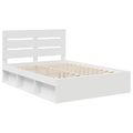 vidaXL Rám postele Biela 150 x 200 cm Masívne borovicové drevo