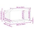 vidaXL Regál na krbové drevo s pláštenkou 200,5x100,5x110,5 cm