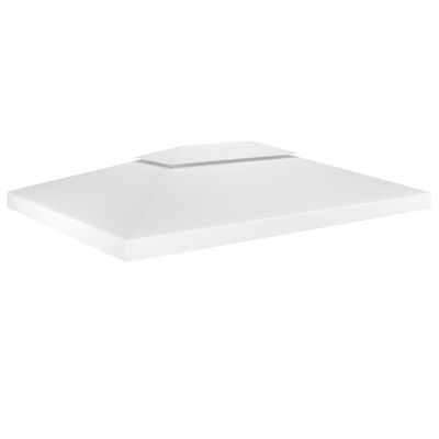 vidaXL Dvojitá strieška na altánok 310 g/m², 4x3 m, biela