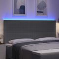 vidaXL LED hlavová doska Svetlosivá 200 cm Kordúrová tkanina