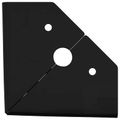 vidaXL Nohy nábytku 12 ks Čierna 54,1 x 54,1 x 100 mm Železo