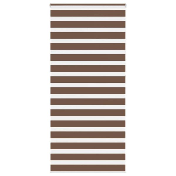 vidaXL Zebra roleta hnedá 115x230 cm šírka látky 110,9 cm polyester