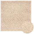 vidaXL Koberec ZIZUR 120x120 cm jutový vzhľad interiér a exteriér