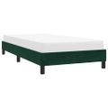 vidaXL Rám postele bez matraca Tmavo zelená 100x210 cm Zamat
