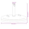 vidaXL Podstavec pod slnečník s rúčkami pre Ø38/48 mm tyče 25 kg kruh