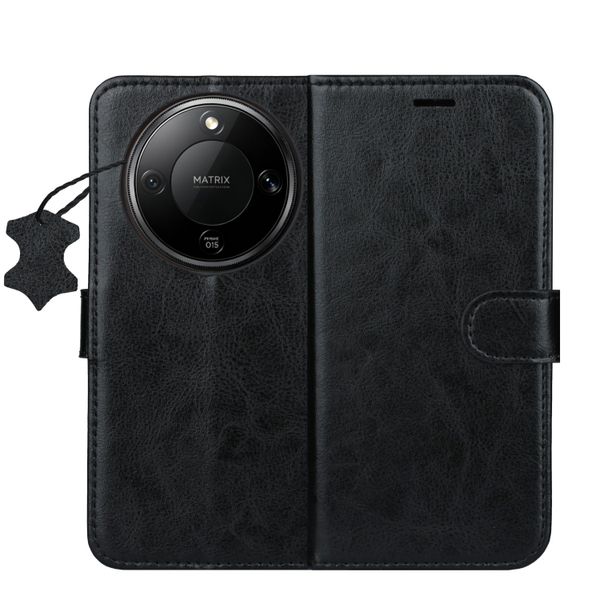 Puzdro Smart Luxe kožené pre Honor Magic 8 Lite čierna