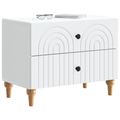 vidaXL Nočný stolík Biela 62 x 34,5 x 48 cm Kompozitné drevo